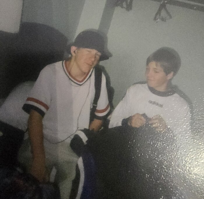 Denis and Greg as young boys, from an old family photograph